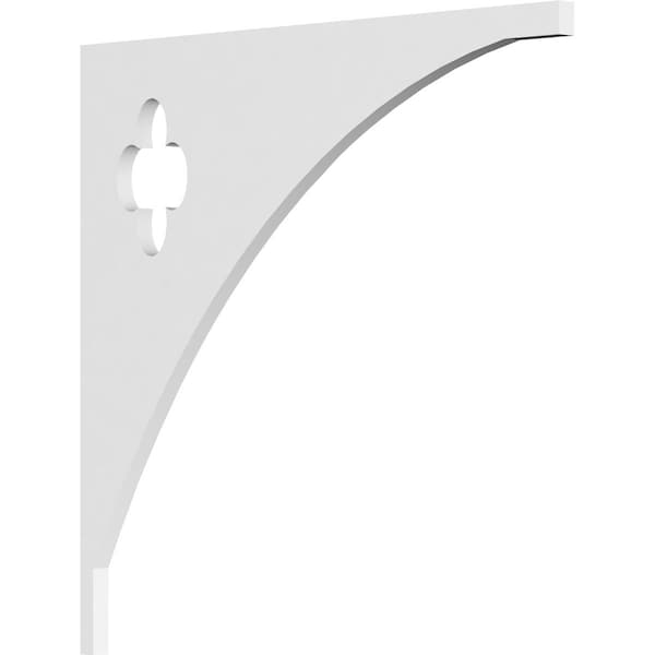 Ekena Millwork Turner Architectural Grade PVC Bracket, 5/8"W X 18"D X 18"H BKTP01X18X18TU - main